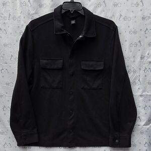 H&-M Men's Regular Fit Wool-Blend ShirtThe item is a Black